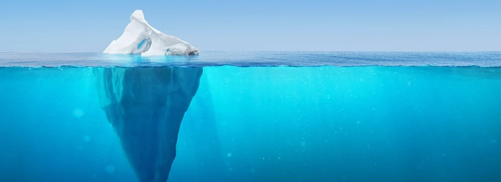 Iceberg represents the issue with Unclaimed Premium Bonds winnings and dormant UK bank assets